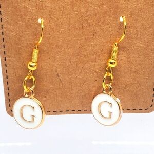 7/$10 G Initial Earrings, New